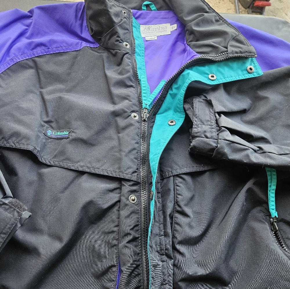 Columbia Vintage Full Zip Windbreaker Jacket - Picture 4 of 6